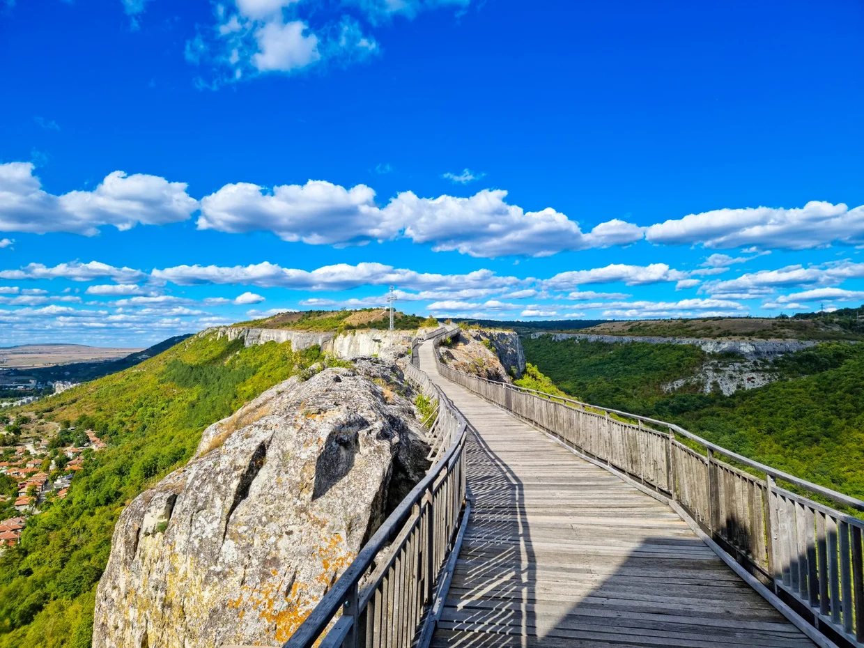 The walkway along the fortress wall with panoramic views