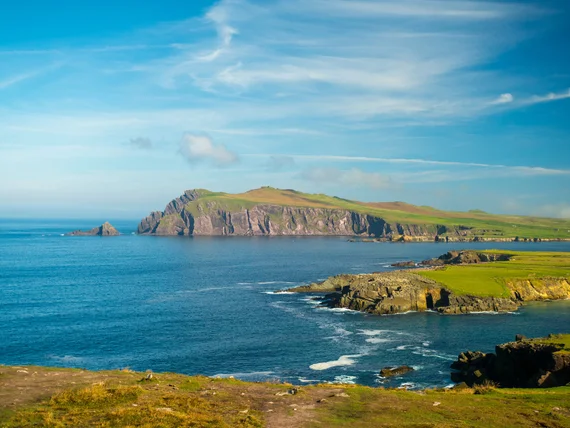 Rugged headlands and islands off Slea Head on the Dingle Peninsula
