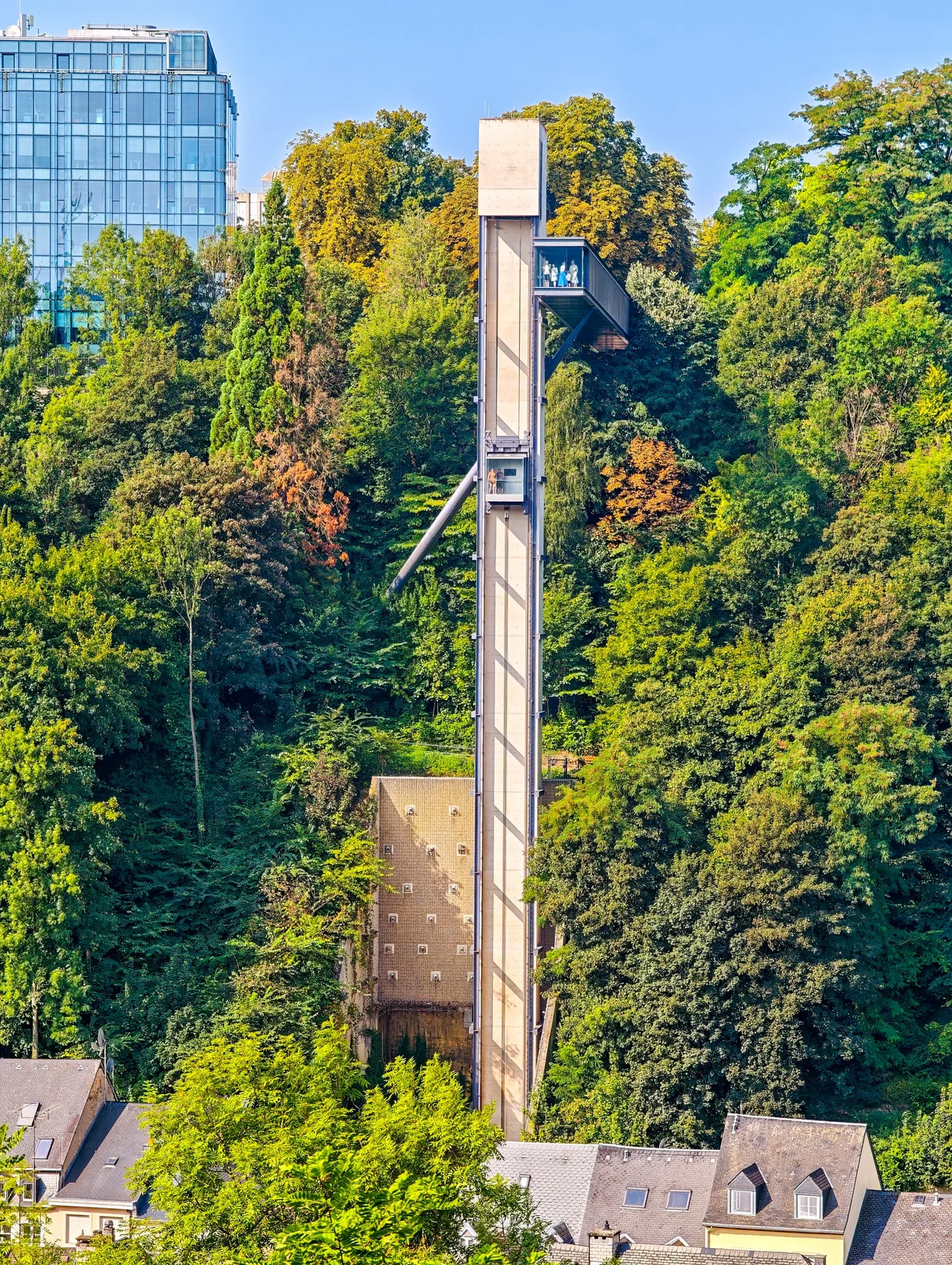 Pfaffenthal panoramic elevator and valley view
