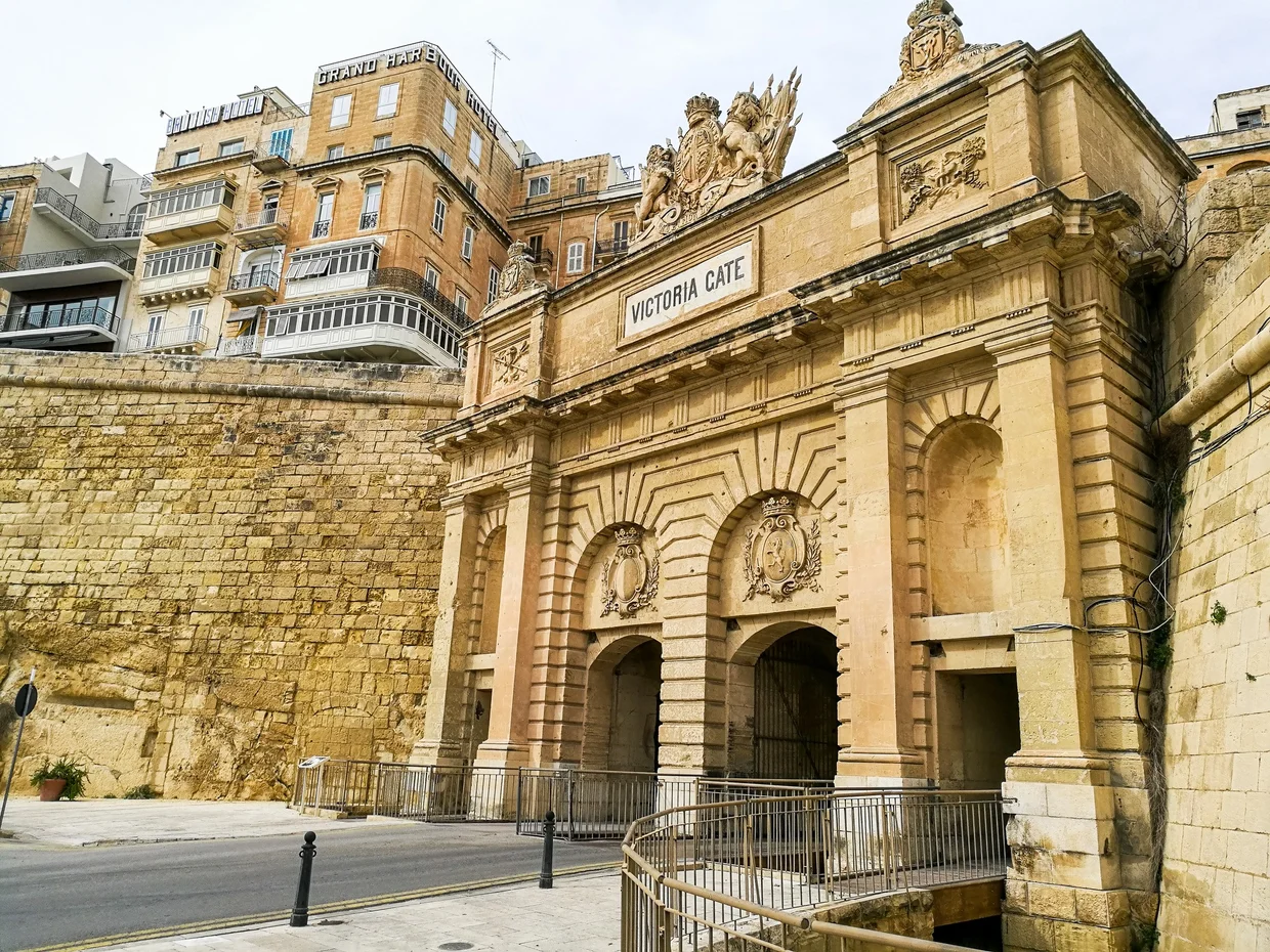 Victoria Gate with its ornate limestone archway