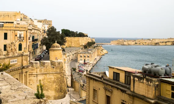 Gardjola sentry turret overlooking the harbour and Three Cities