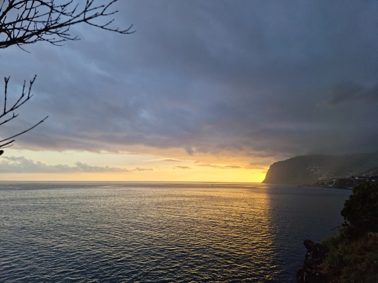 Sunset over the Madeira coast