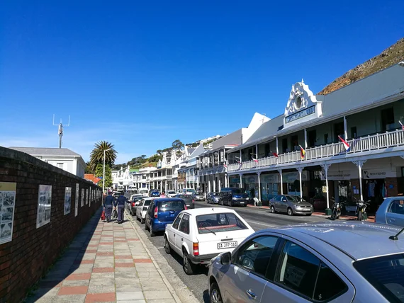 Simon's Town's main street, a naval village on the False Bay coast