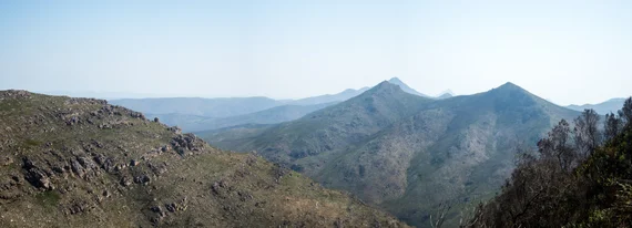 A panoramic view of the Outeniqua mountain range