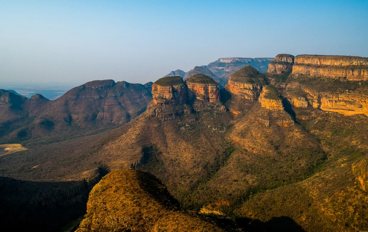 The Three Rondavels at golden hour