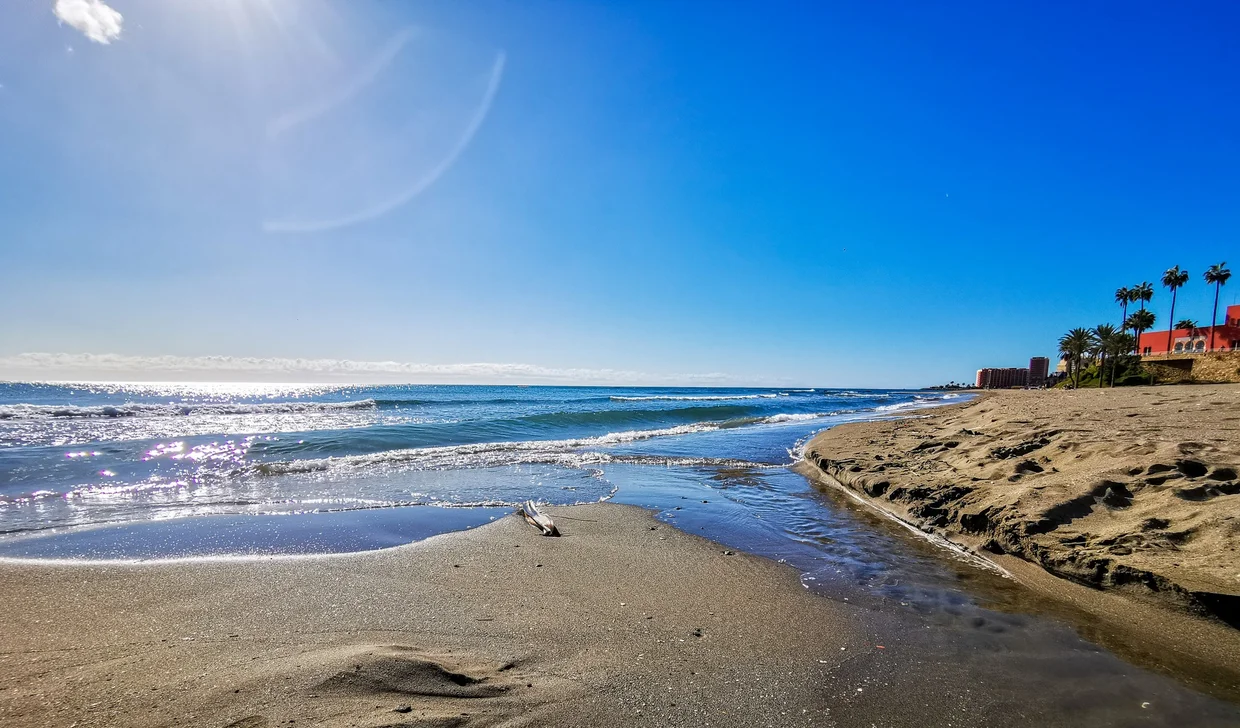 Mediterranean coast beach in Benalmádena