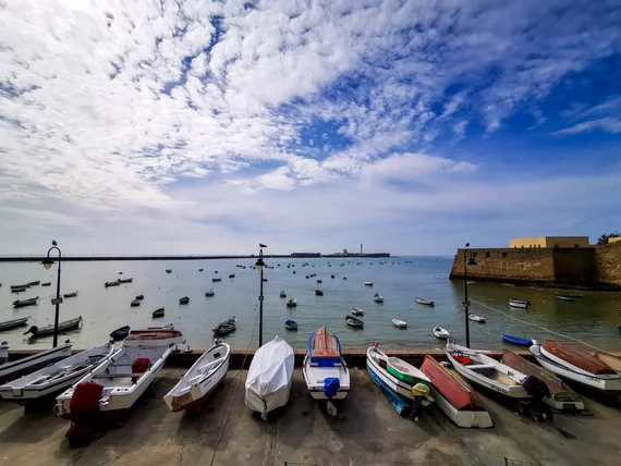 Fishing boats in La Caleta harbor