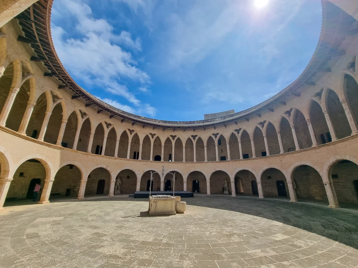 Castell de Bellver's circular courtyard, because round castles are cooler