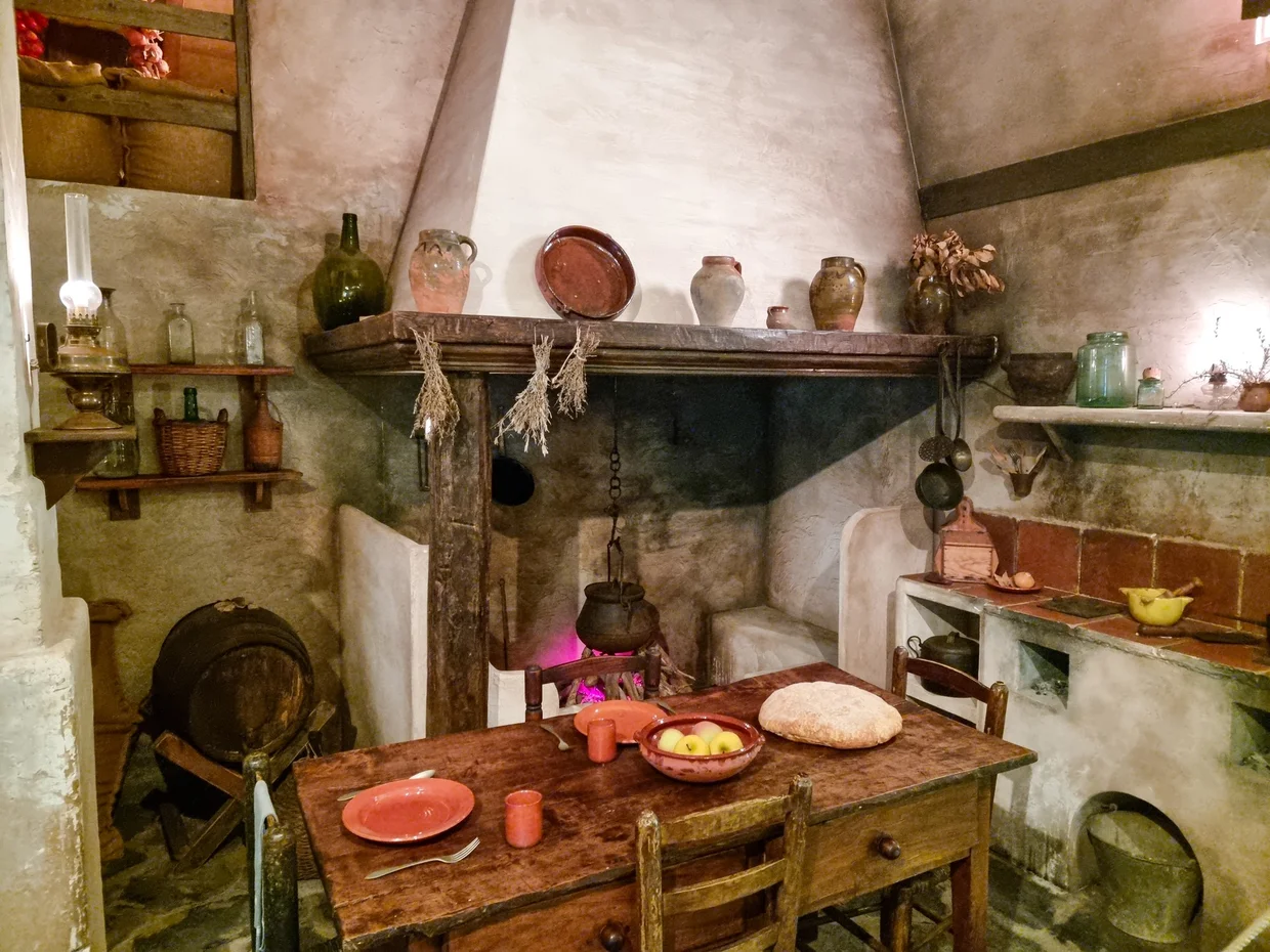 Traditional Mallorcan farmhouse kitchen, where sobrassada dreams are born
