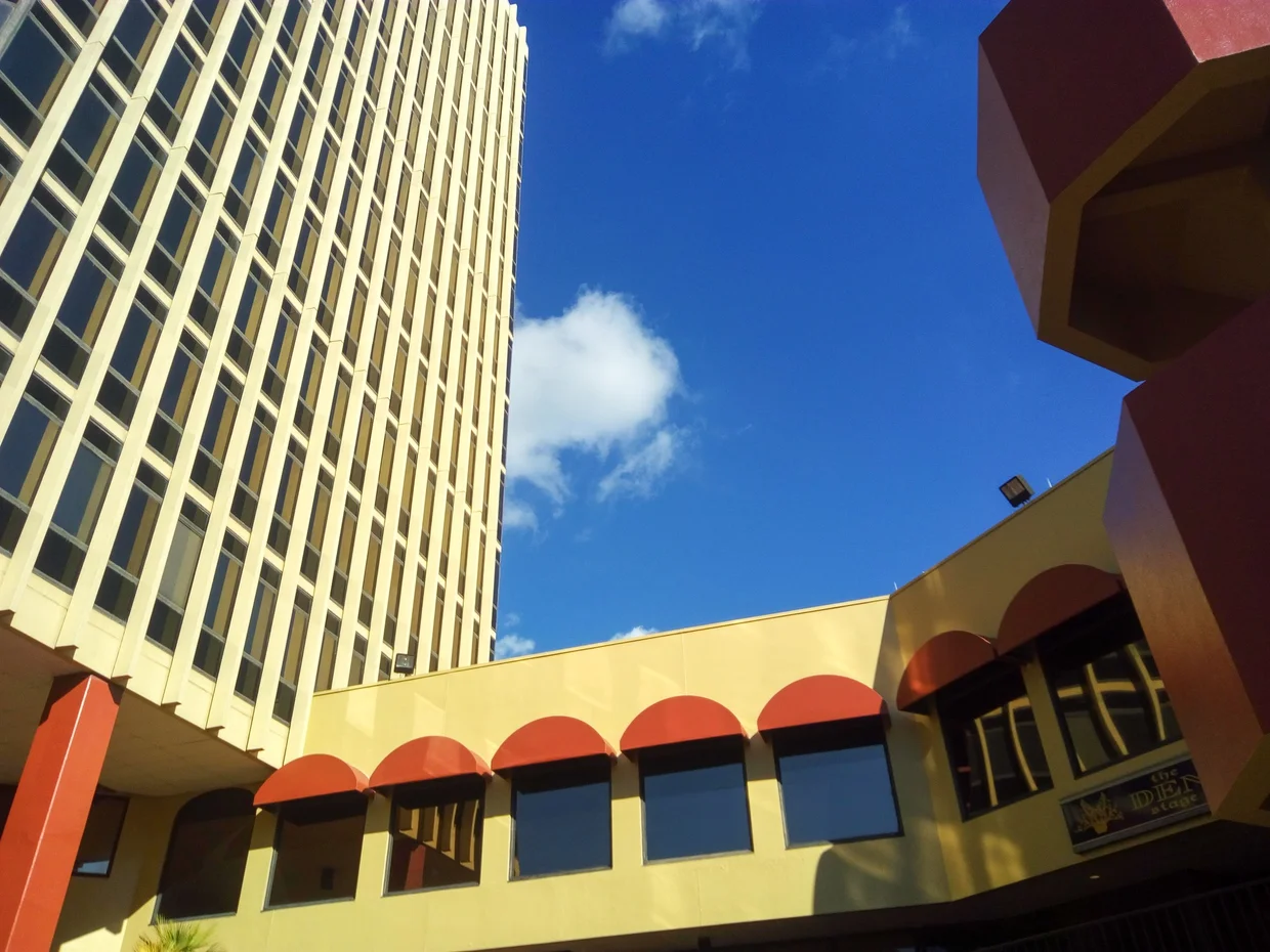 Colorful downtown buildings