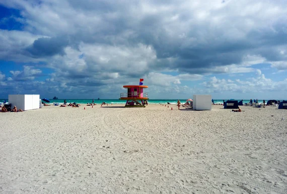 South Beach and its iconic lifeguard tower