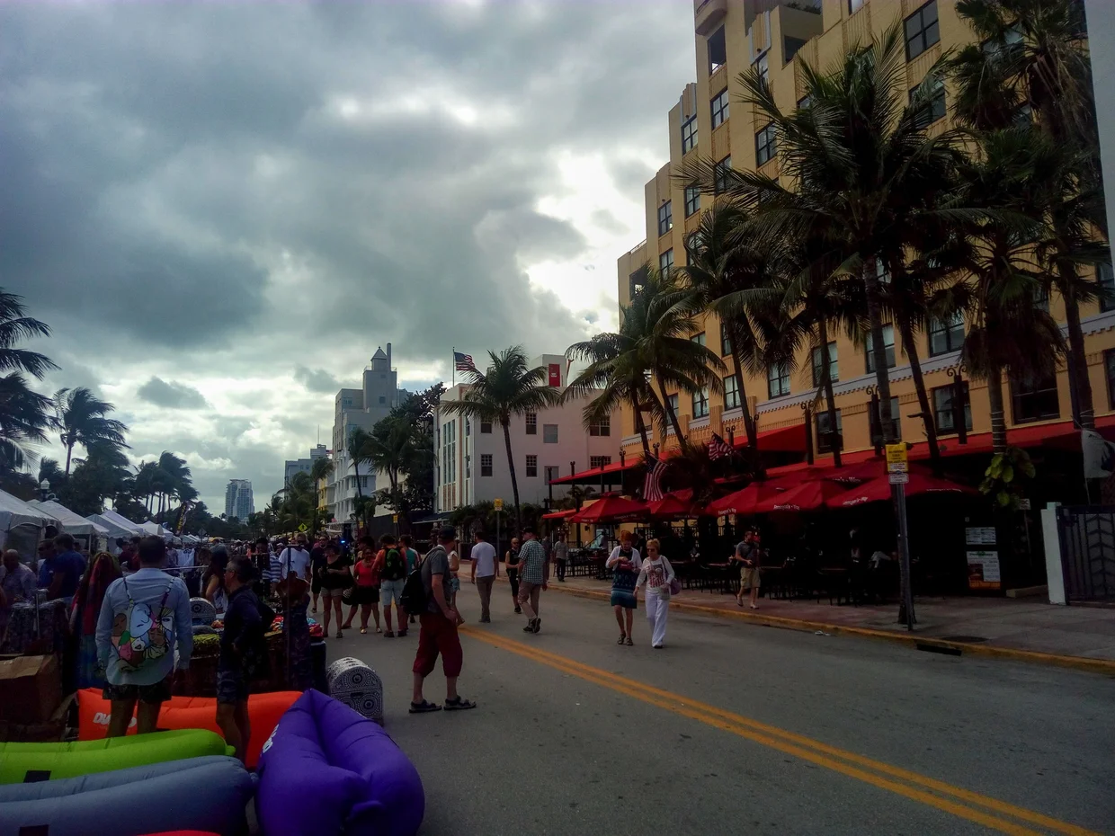 Ocean Drive during a street festival