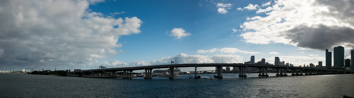 Miami skyline from the Venetian Causeway